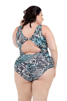 Imagem de Maiô Hidroginástica Natação Lycra Sem Bojo Plus Size
