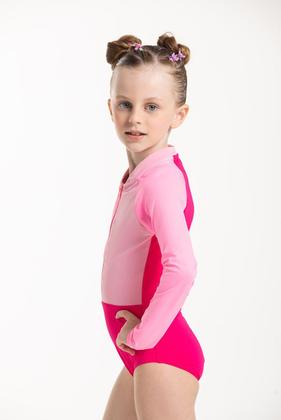 Imagem de Maiô Infantil Manga Longa com Zíper Estampado