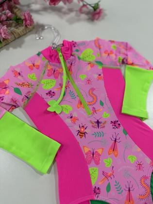 Imagem de Maiô Infantil Siri Kids Manga Longa Lorena Insetolândia 39175