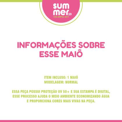 Imagem de Maiô Infanto Juvenil Engana Mamãe Preto com Neon UV50+