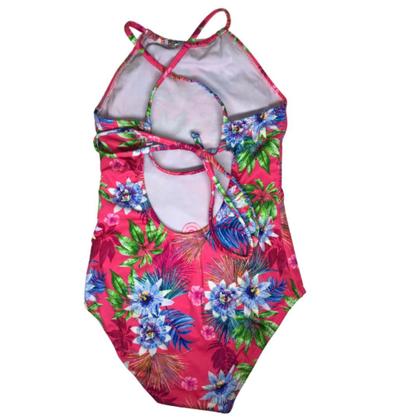 Imagem de Maiô Lycra Proteção UPF50+  Body - Floral Vermelho - Alto Verão 2024