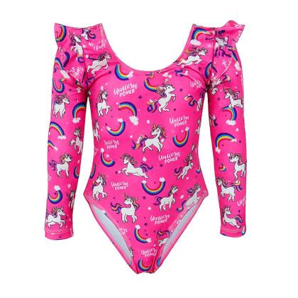 Imagem de Maiô Manga Longa Infantil Bebe Maio Menina Proteção Uv 50+