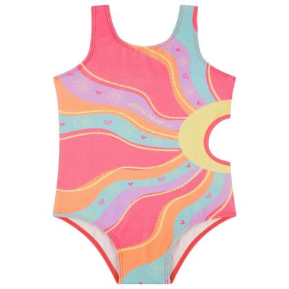 Imagem de Maiô Menina em Malha Jacquard Textura com Proteção UV50+ Kukiê