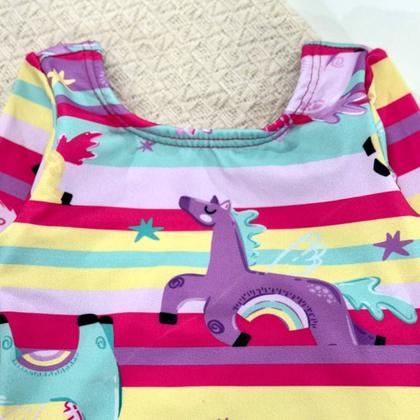 Imagem de Maiô Menina Forrado Proteção Solar Uv Natação Praia Infantil