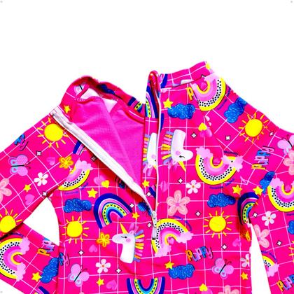 Imagem de Maiô Meninas Manga Longa Infantil Bebe Com Proteção Uv50 Maio