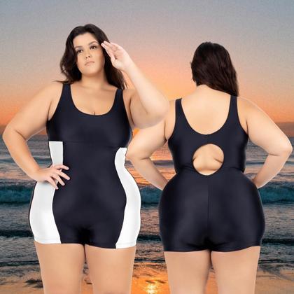 Imagem de Maiô Natação Hidroginástica Plus 50 ao 56 Recorte Lateral