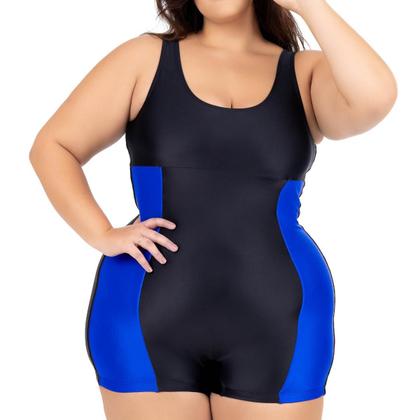 Imagem de Maiô Natação Hidroginástica Plus 50 ao 56 Recorte Lateral