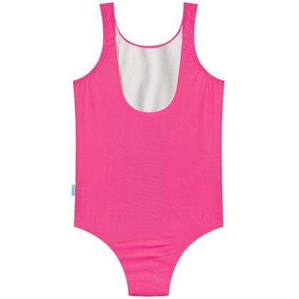 Imagem de Maiô Natação Infantil com Touca Proteção UV50+ Pink Neon Kamylus