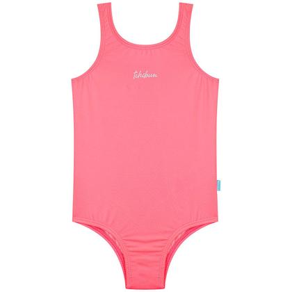 Imagem de Maiô Natação Infantil com Touca Proteção UV50+ Rosa Neon Kamylus