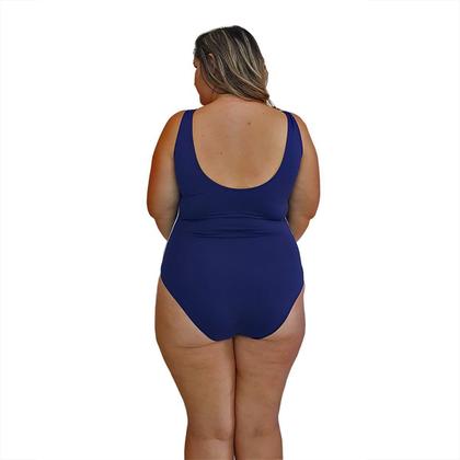 Imagem de Maiô Natação Light Plus Size Azul Marinho com Bojo