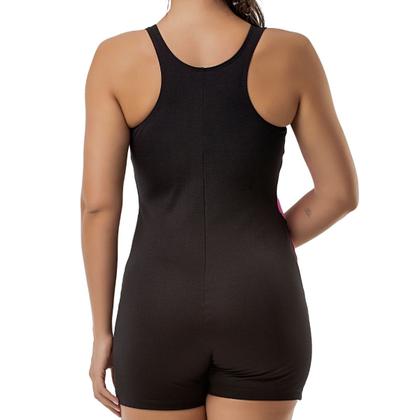 Imagem de Maiô Perninha Macaquinho Hidroginástica Natação Plus Size Resistente Cloro Elite 