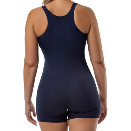 Imagem de Maiô Perninha Plus Size Hidroginástica Natação Elite Básico Poliamida