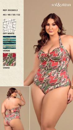 Imagem de Maiô plus size estampado meia taça sol e agua