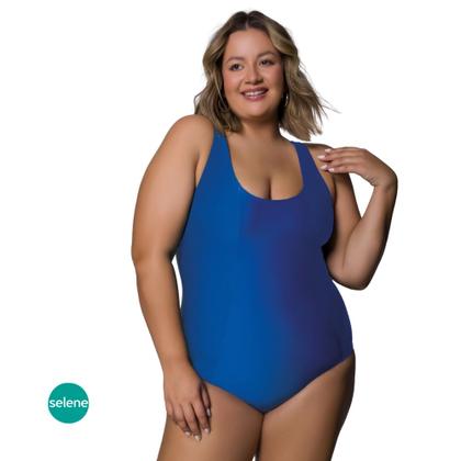 Imagem de Maiô Plus Size Verão Feminino Com Costas Aberta Modelo Clássico Liso Selene