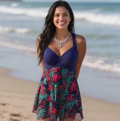 Imagem de Maiô plus Size vestido