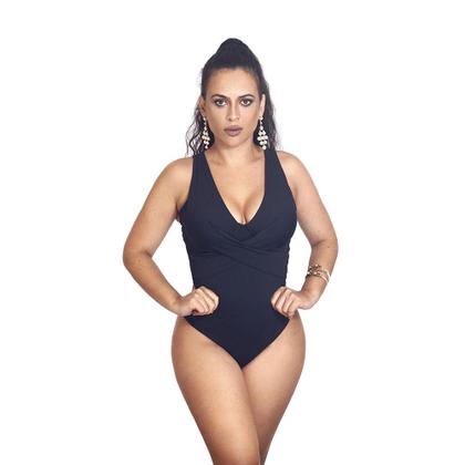 Imagem de Maiô Praia Meia Taça Plus Size Com Bojo Alça Dupla Larga