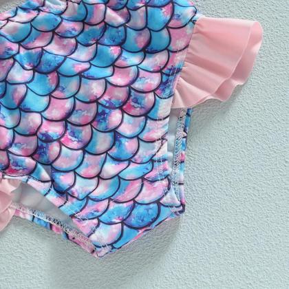 Imagem de Maiô Sem Mangas para Meninas - Biquini com Chapéu e Calções de Praia