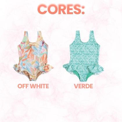 Imagem de Maiô She Com Proteção UV50+ Verão Moda Praia Infantil Menina