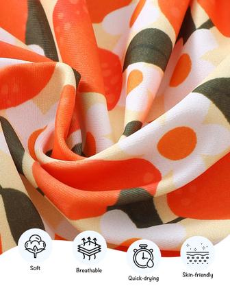 Imagem de Maiô SUNNY PIGGY Baby Girl de manga comprida com babado 0-2y