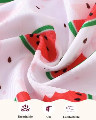 Imagem de Maiô SUNNY PIGGY Baby Girls de manga comprida 0-3M com chapéu vermelho