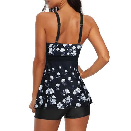Imagem de Maiô Zando Tankini para mulheres plus size branco 3GG