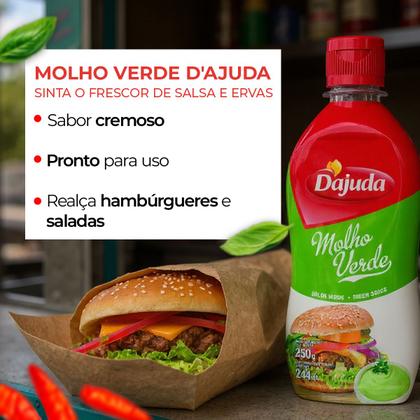 Imagem de Maionese Verde D'ajuda Frasco 250ml 1 Unidade Molho de Ervas Verde