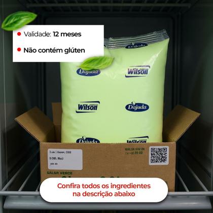 Imagem de Maionese Verde D'ajuda Uso Profissional 1 Unidade Caixa 3 Kg Molho de Ervas Verde