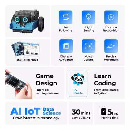 Imagem de Makeblock Robô Educacional mBot2 com Programação Scratch Python e Inteligência Artificial 8+