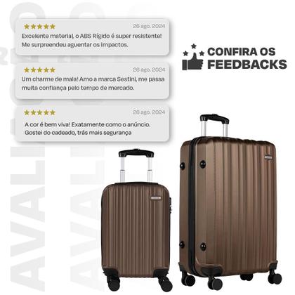 Imagem de Mala 23kg Luxuosa Com ABS Resistente e Garantia Sestini