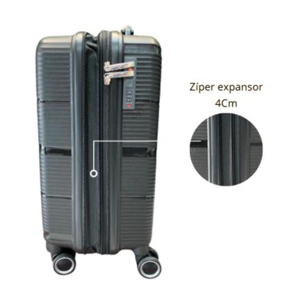 Imagem de Mala avião bordo 10kg polipropileno material inquébravel roda dupla 360 cadeado tsa azul escuro