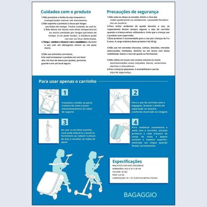 Imagem de Mala de Bordo 10 Kg Pets for Kids Dino Azul