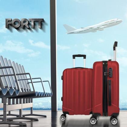Imagem de Mala De Bordo Abs 4 Rodas Action Fortt Vermelha MAB02-VR