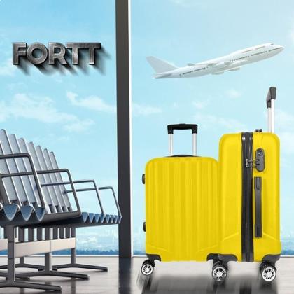 Imagem de Mala De Bordo Abs 4 Rodas Adventure Fortt Amarela - Mab01-am