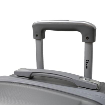 Imagem de Mala de Bordo ABS para Viagem Ika Vanguard Cadeado Integrado Rodas Duplas 360º Cinza