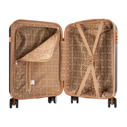 Imagem de Mala de Bordo Athena Rigida 4 Rodas Duplas P ABGV182P Cor Preto Santino