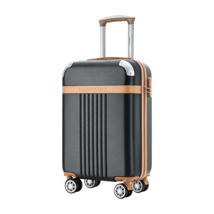 Imagem de Mala de Bordo Athena Rigida 4 Rodas Duplas P ABGV182P Cor Preto Santino