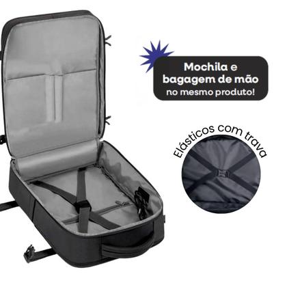 Imagem de Mala de Bordo Mochila Casual Bolsa Expansível Notebook Grande
