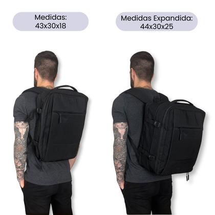 Imagem de Mala de Bordo Mochila Casual Bolsa Expansível Notebook Grande