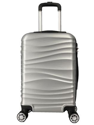 Imagem de Mala de Bordo Viagem Pequena ABS - (55 x 35 x 22cm) C/ 4 Rodinhas 360º - (Regulamentação ANAC) 