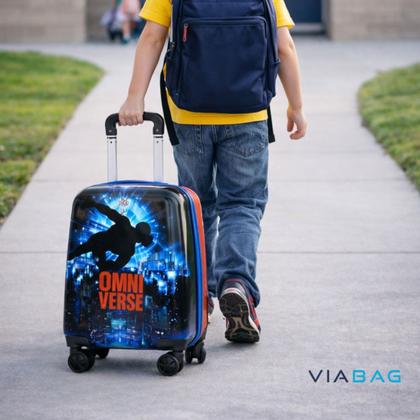 Imagem de Mala de Rodinhas Infantil para Viagem e Escolar Reforçada ABS/PC - Spider Omni Verse