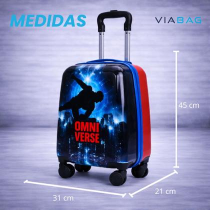 Imagem de Mala de Rodinhas Infantil para Viagem e Escolar Reforçada ABS/PC - Spider Omni Verse