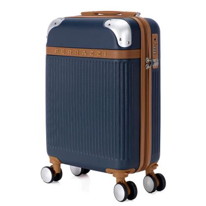 Imagem de Mala De Rodinhas Pequena Viagem Trabalho Abs Rígida Resistente 360 AZUL ESCURO