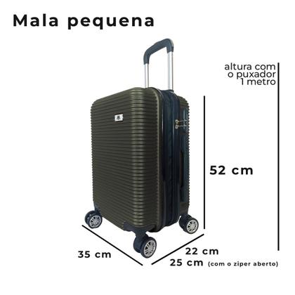 Imagem de Mala de Viagem Bordo 10kg PP C/ Zíper Expansível Padrão ANAC