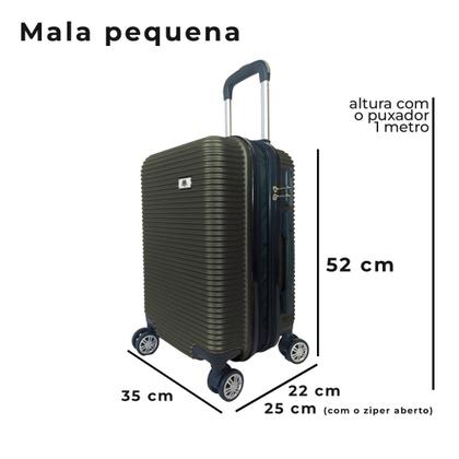 Imagem de Mala de viagem bordo pp 10kg c/ zíper expansível em abs - eagle - ac32