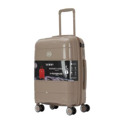 Imagem de Mala de Viagem De bordo pequena Padrão Anac 10kg Com Rodas duplas 360 Poliprpileno Com cadeado Senha tipo TSA Expansiva Sammy