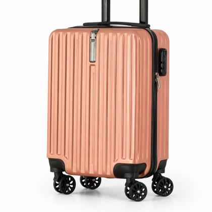 Imagem de Mala de Viagem de Bordo PP 16” ABS + Policarbonato 4 Rodas 360 RZNL Leve Resistente com gancho Cor:Cinza