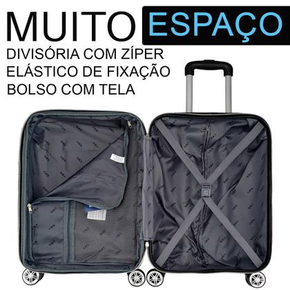 Imagem de Mala de Viagem Expansiva Rodinha Dupla Rígida Avião Mão Embarque Bagagem Pequena 8kg Abs