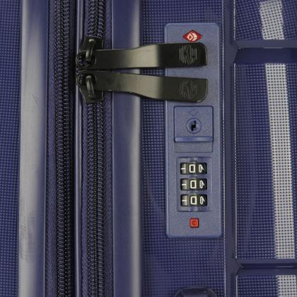 Imagem de Mala de Viagem Grande 32kg Expansiva Polipropileno Capacidade 137,2L 4 Rodas duplas 360 Cadeado Senha tipo TSA Sammy