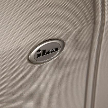 Imagem de Mala De Viagem Grande Em Abs Ika Continental Cadeado Embutido Rodas Giro 360 - Champagne, G