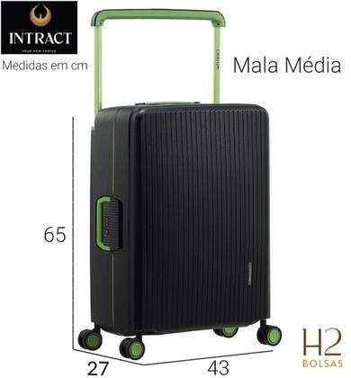 Mala de Viagem Média 23kg Polipropileno INTRACT Lázuli TSA